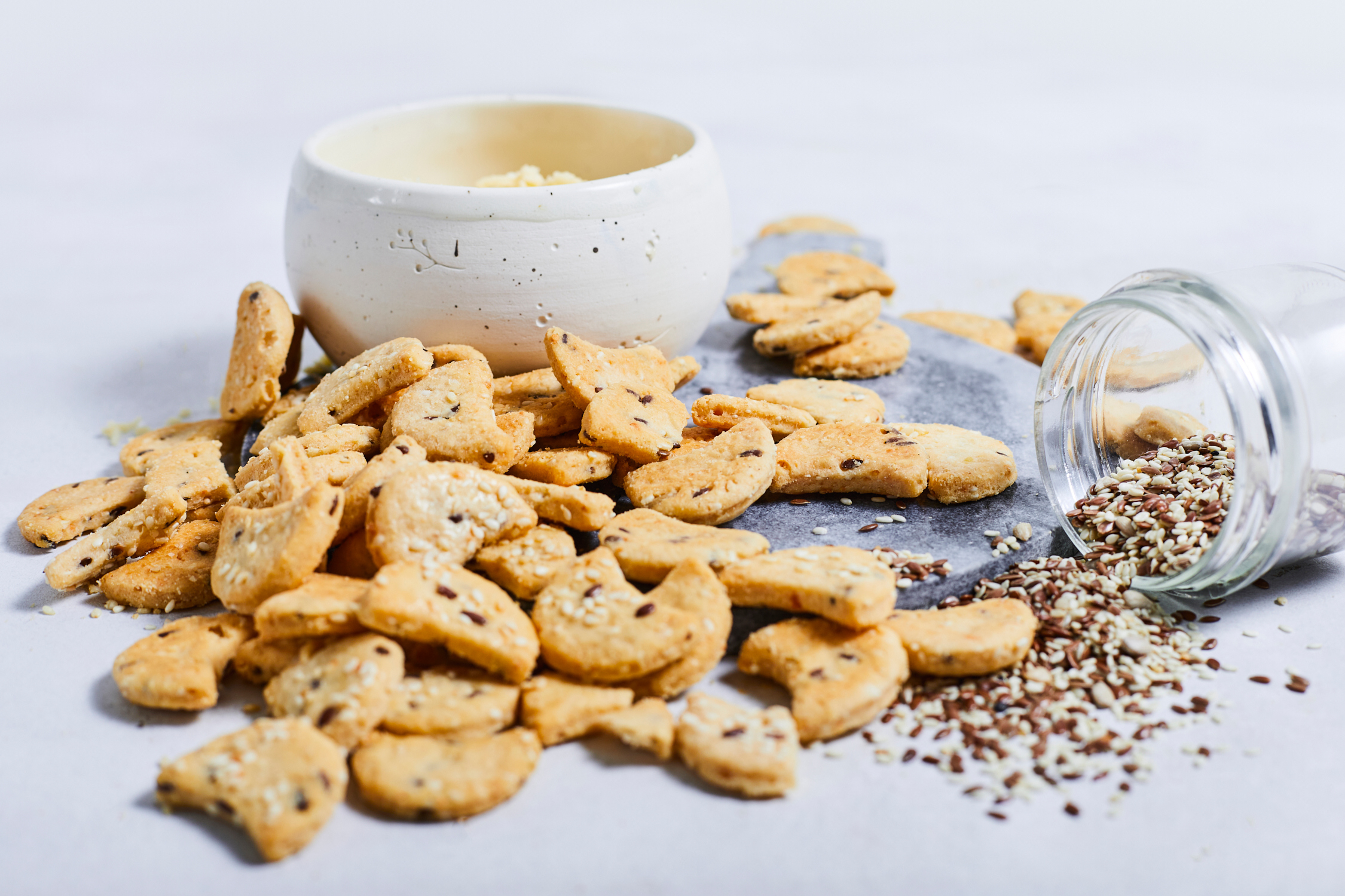 Butter Cookies with Cheese "Mēnestiņi" (“Moons”)