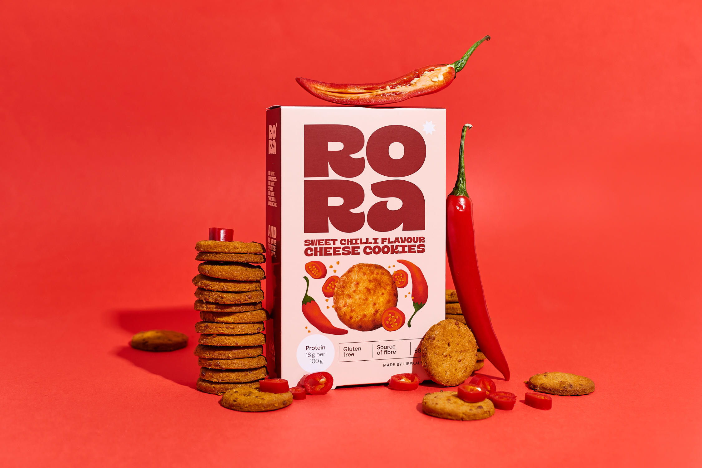 Cheese Cookies with Sweet Chilli Flavour