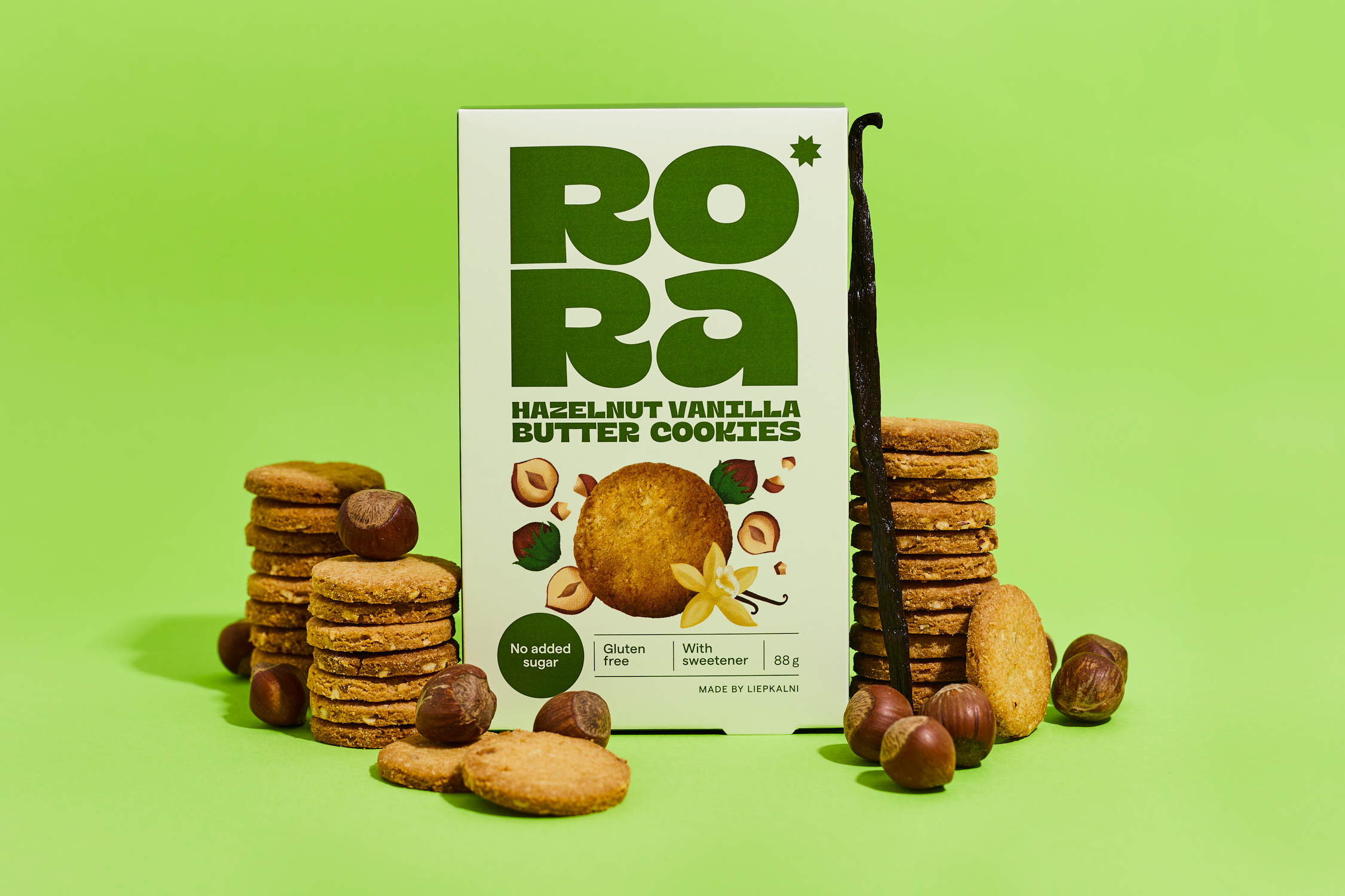 Hazelnut & Vanilla Butter Cookies with Sweetener