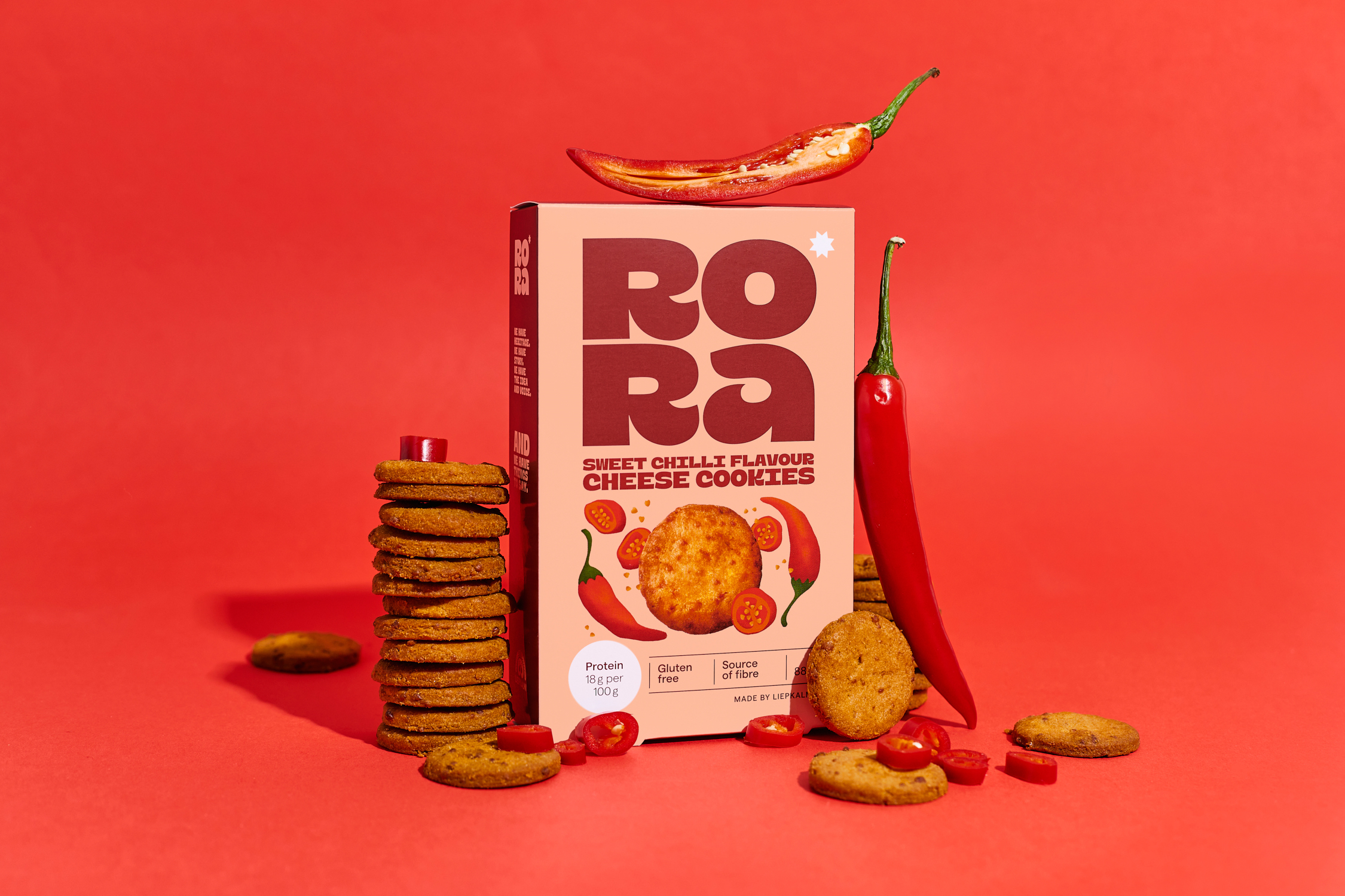 Cheese Cookies with Sweet Chilli Flavour