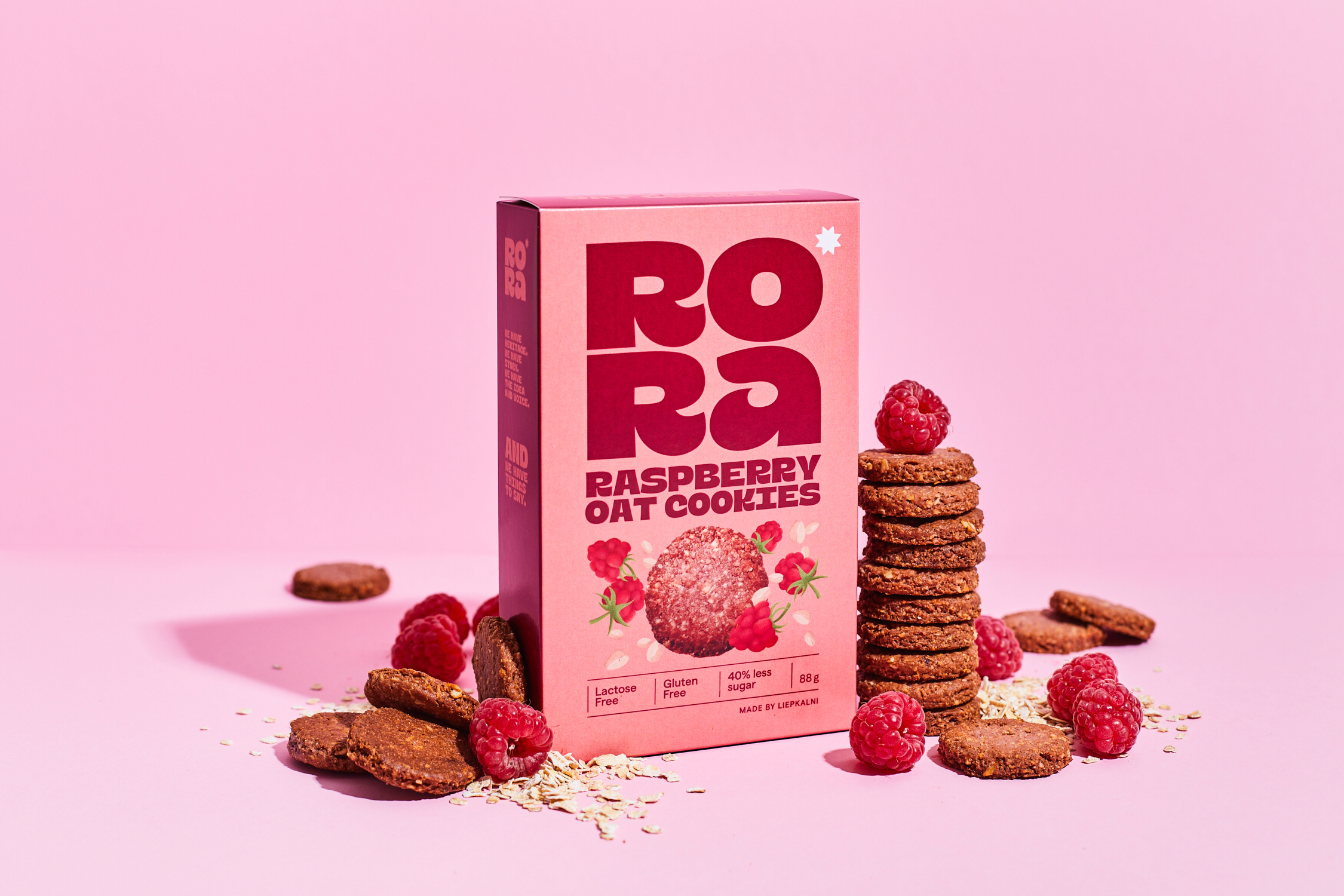 Raspberry Oat Cookies