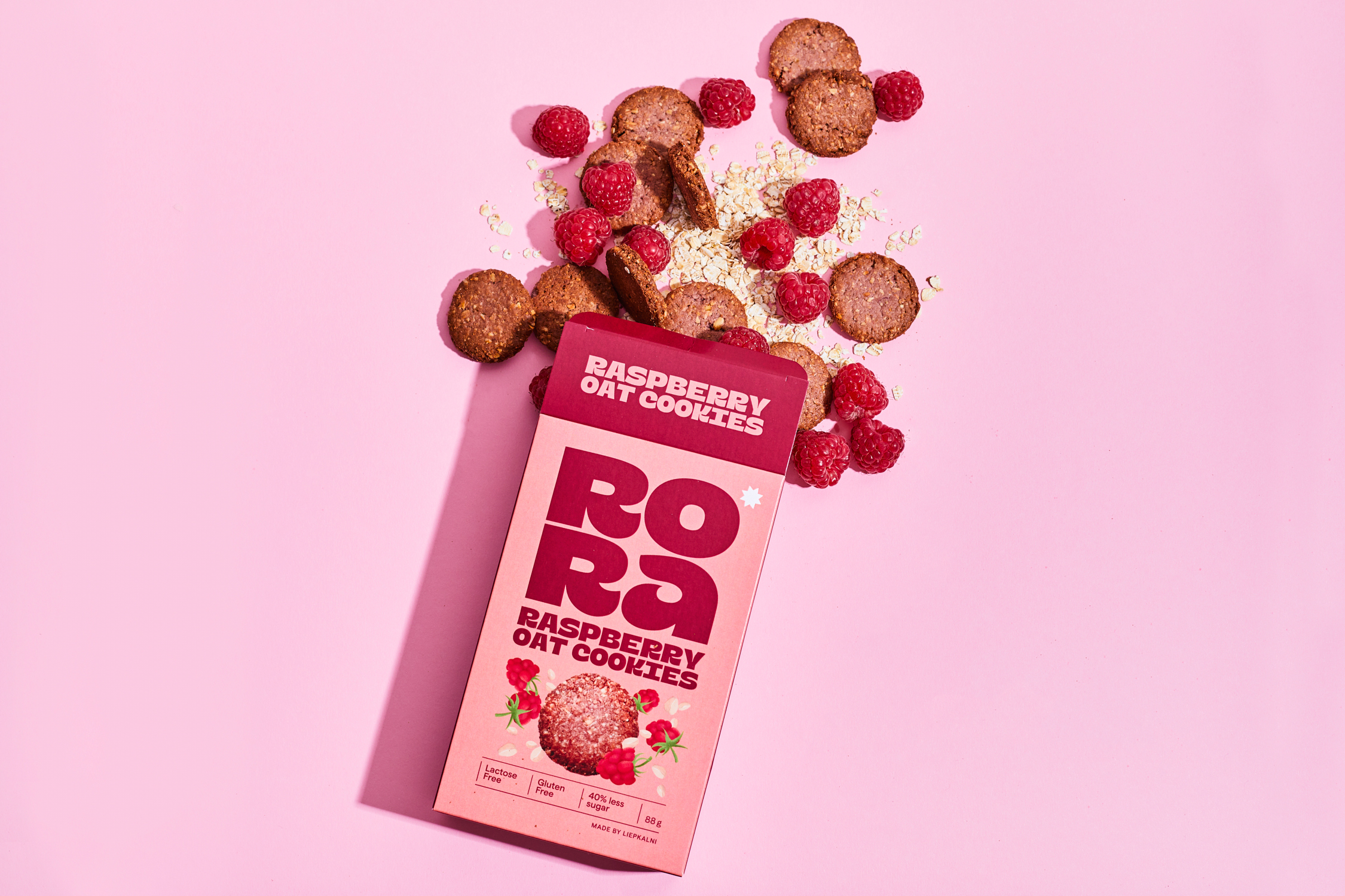 Raspberry Oat Cookies
